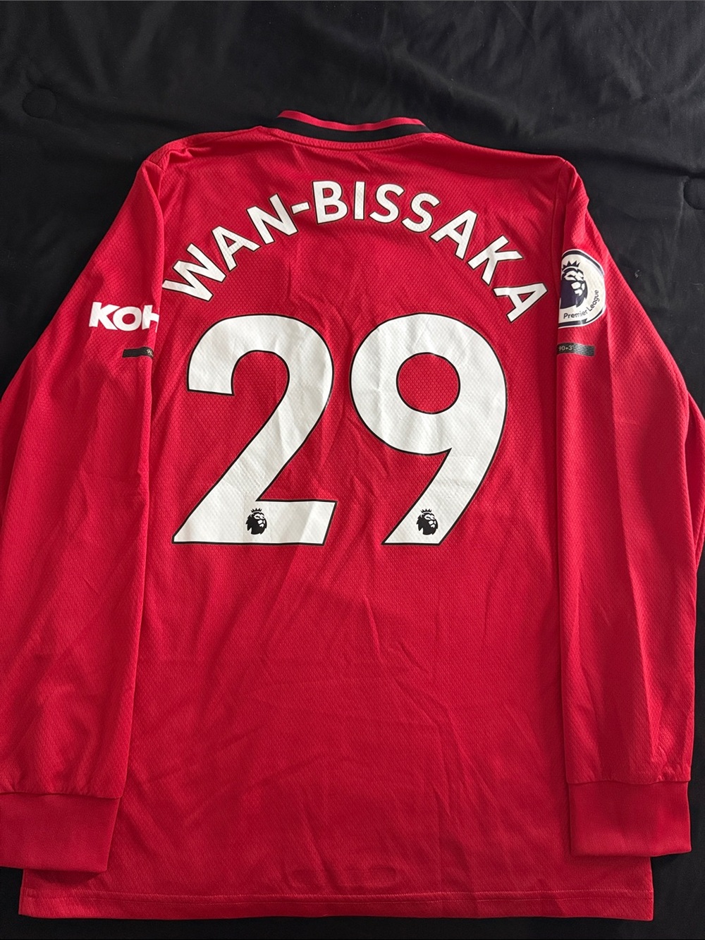 Manchester United #29 Aaron Wan-Bissaka 2019-20 Adidas Home Long Sleeve Jersey